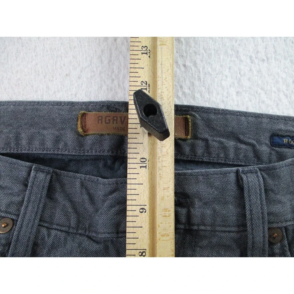 Agave Denim Rocker Jeans Mens 34x33 Gray Classic Taper‎ Straight Made In USA